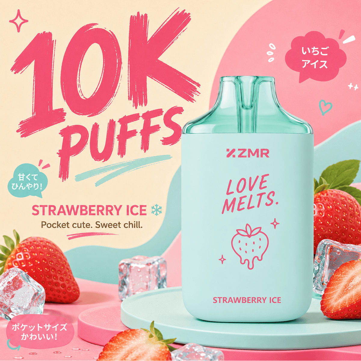 Ice shot 10K Puffs Strawberry Ice Disposable Vape - Image 2
