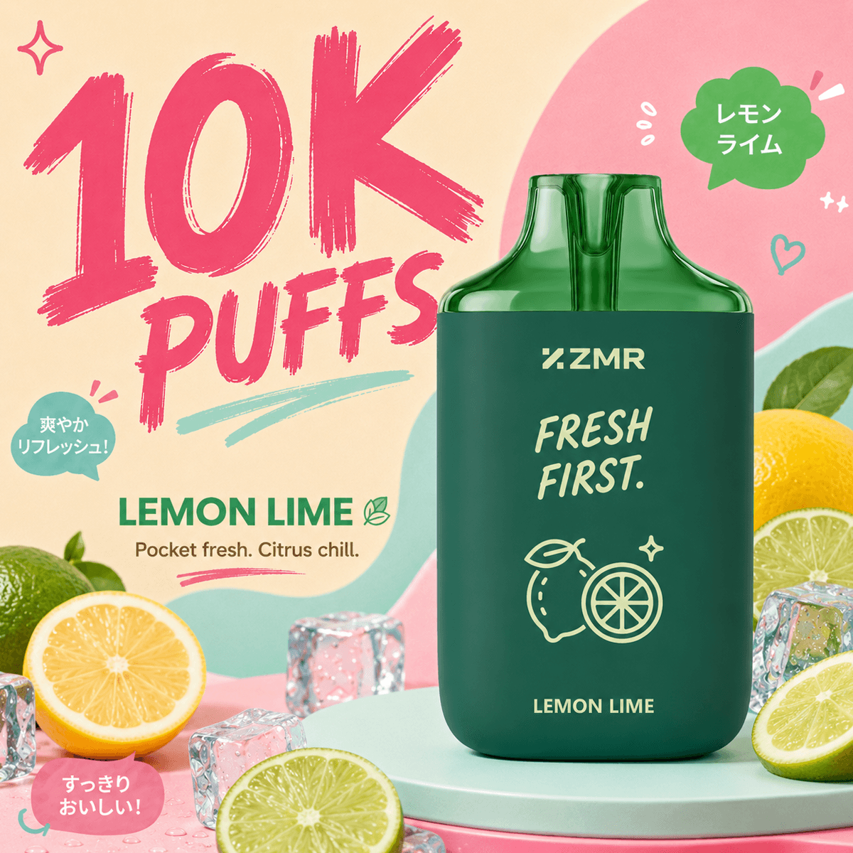 Ice shot 10K Puffs Lemon Lime Disposable Vape - Image 2