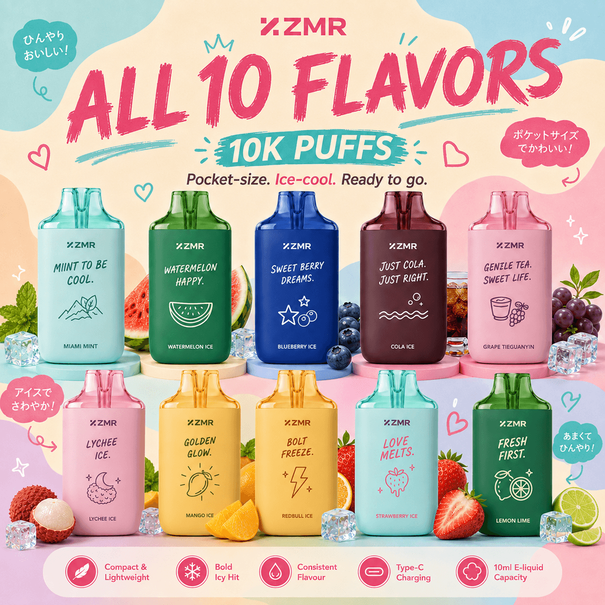 Ice shot 10K Puffs Cola Ice Disposable Vape - Image 4