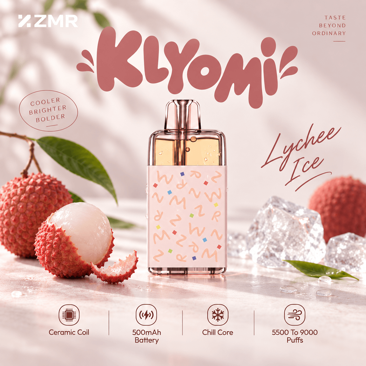 Kiyomi 5500 Puffs Lychee Ice Disposable Vape - Image 2