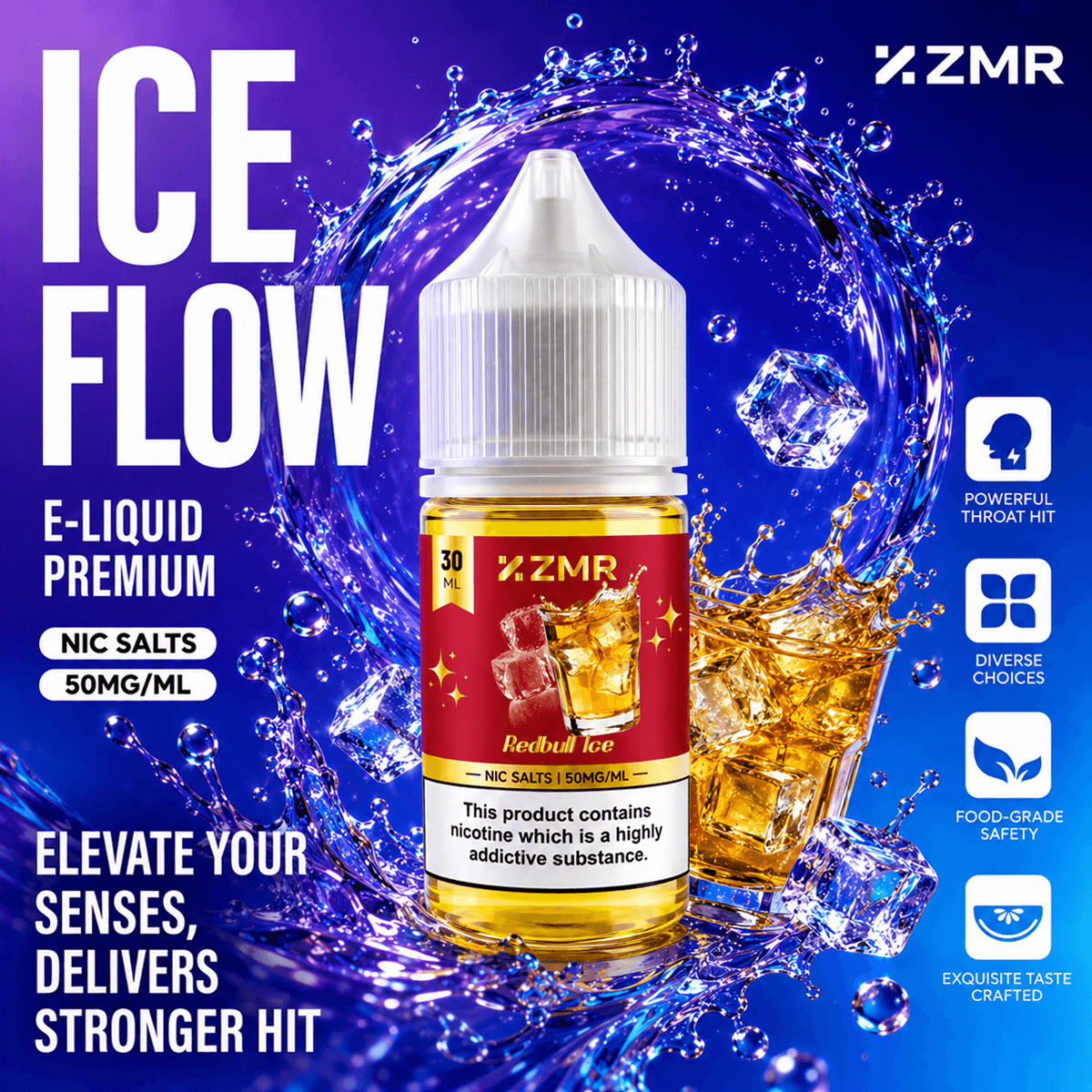 ZMR-Ice Flow Redbull Ice 50mg nic salt - Image 2