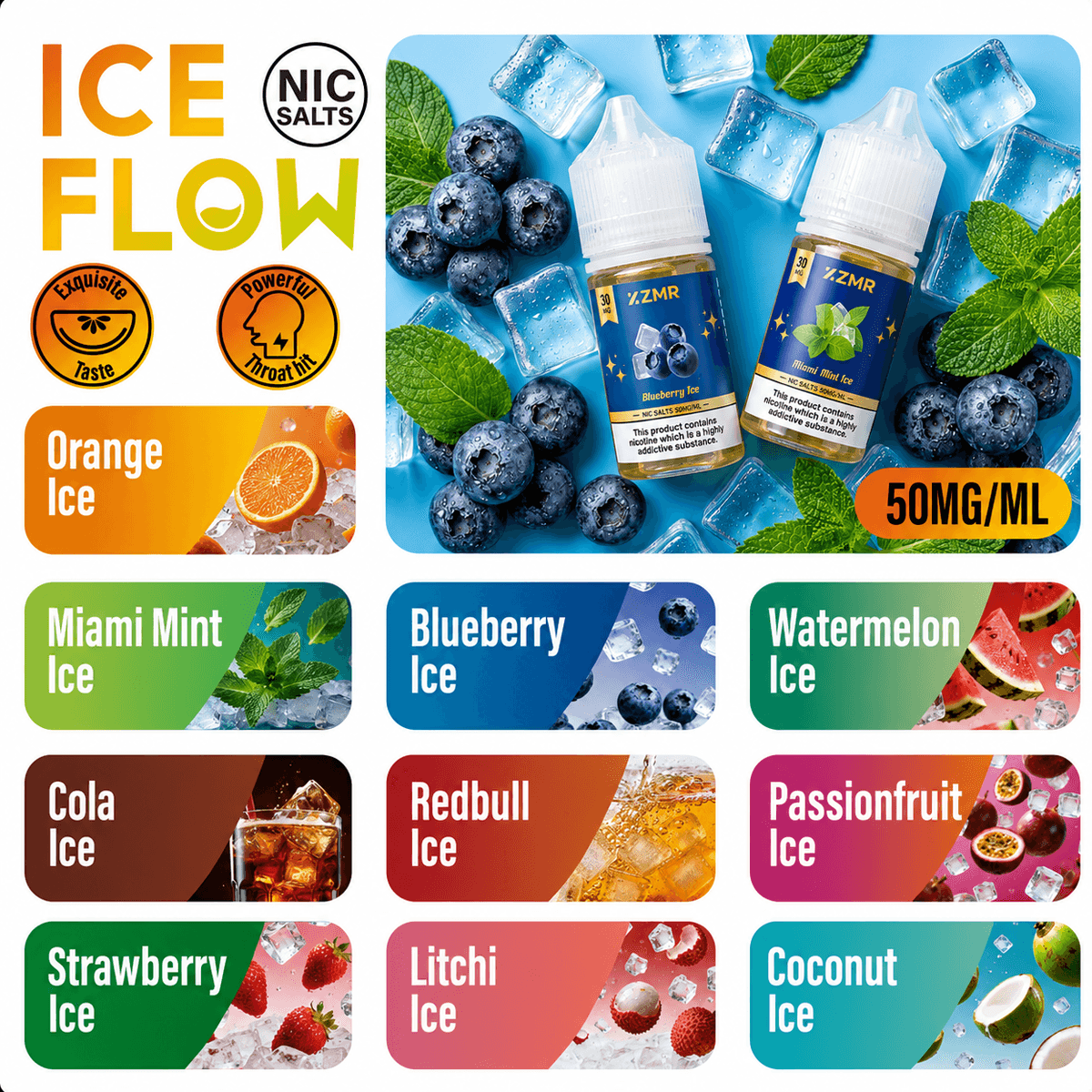 ZMR-Ice Flow Redbull Ice 50mg nic salt - Image 4