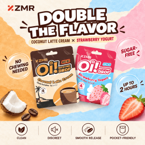 Oi! Nicotine Candy Coconut Latte Cream and Strawberry Yogurt