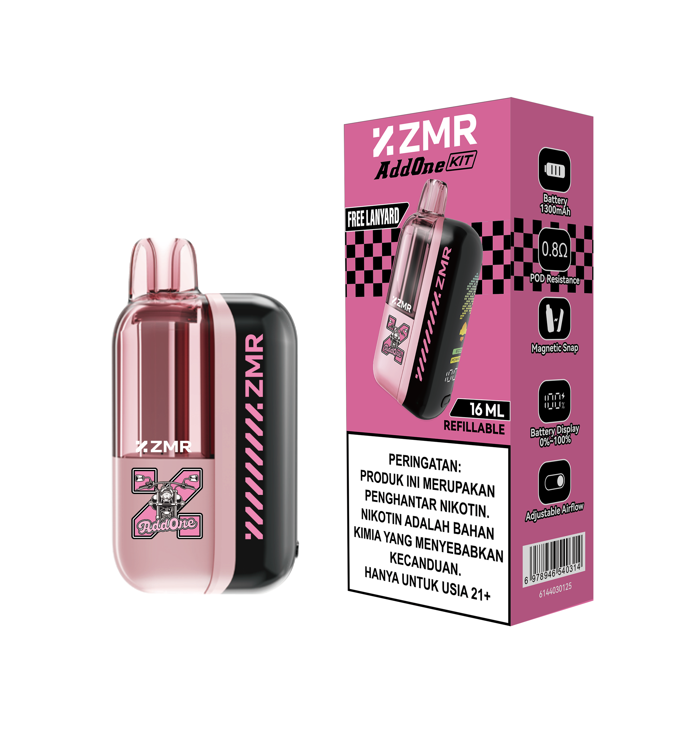 ADDONE 16ml Refillable-Tik PINK