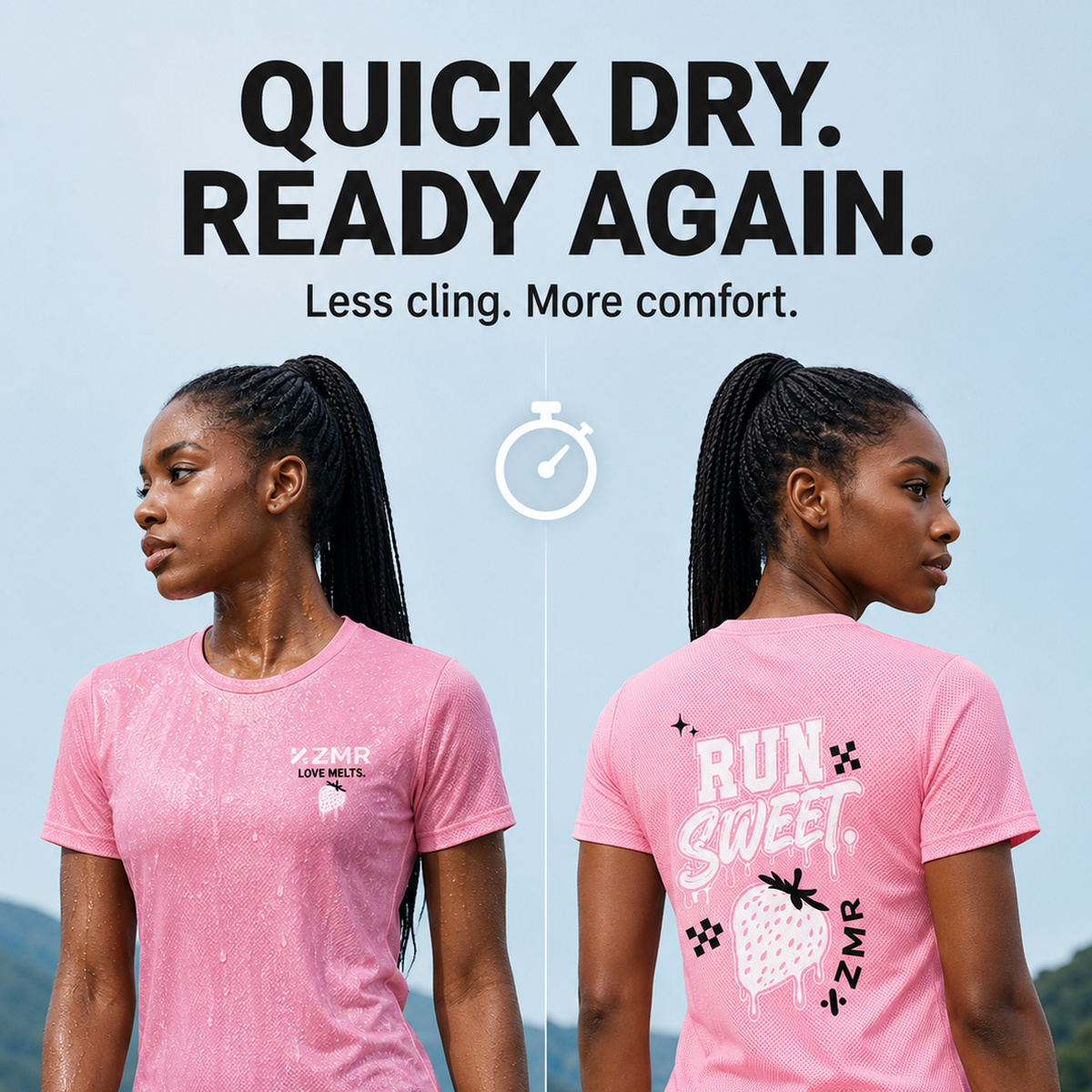 Quick-dry shirt – Pink (Strawberry) - Image 6