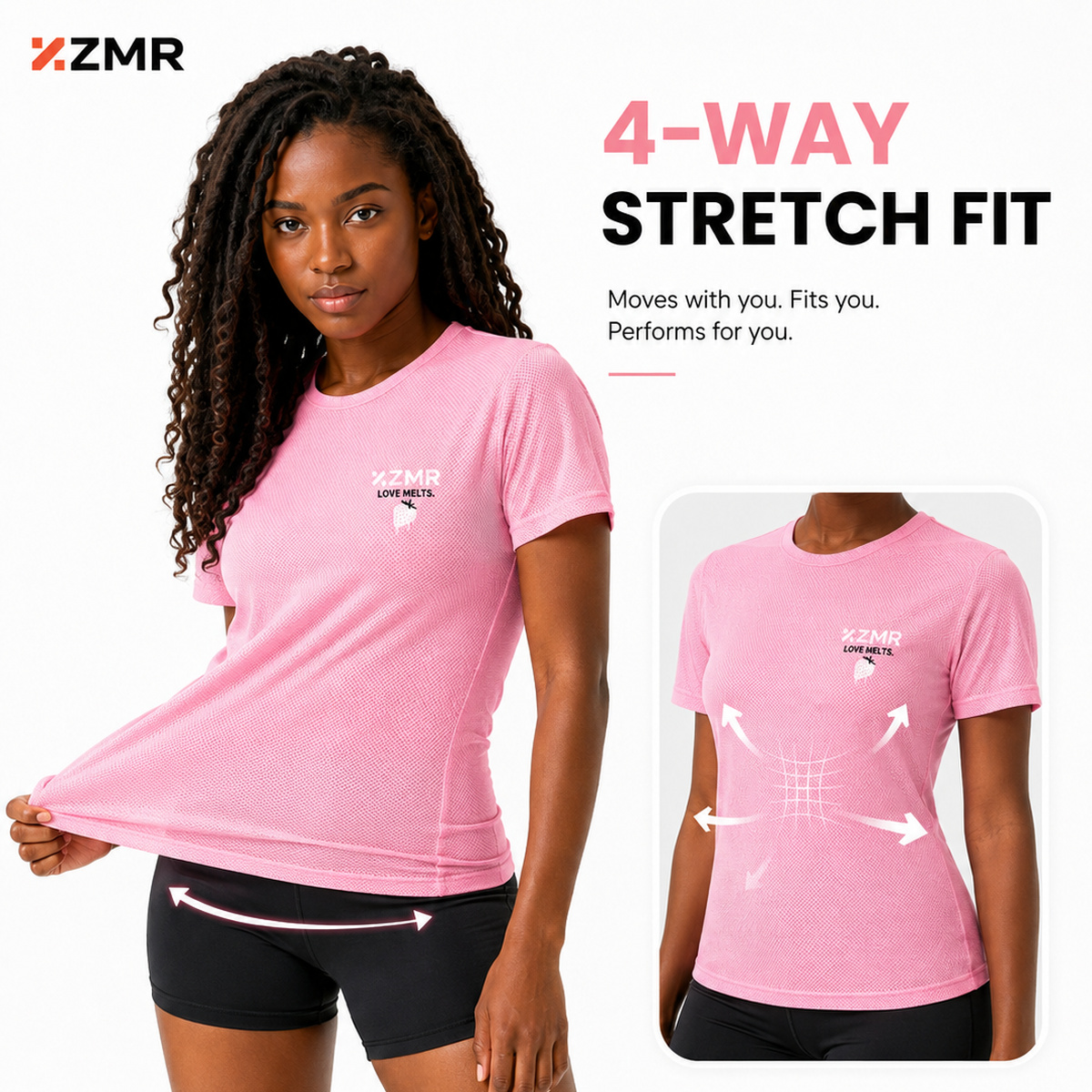 Quick-dry shirt – Pink (Strawberry) - Image 4