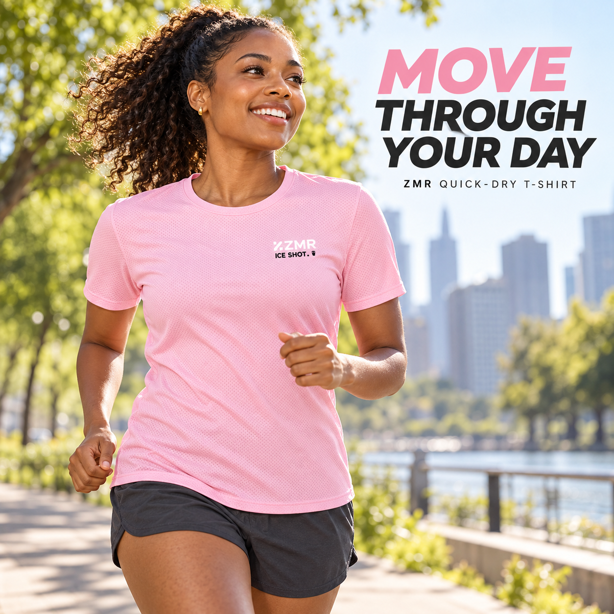 Quick-dry shirt – Pink (ice-shot) - Image 6
