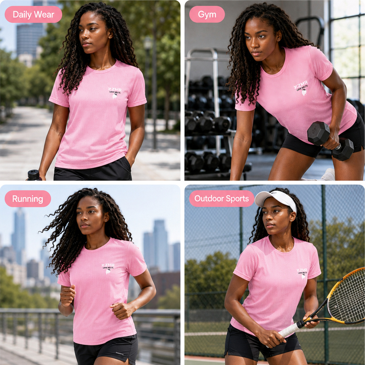 Quick-dry shirt – Pink (Strawberry) - Image 8